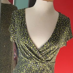 Boden Cheetah Print Cotton Size 12 Dress